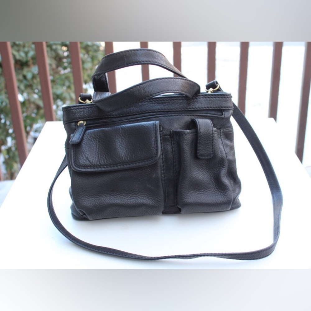 Fossil leather satchel
